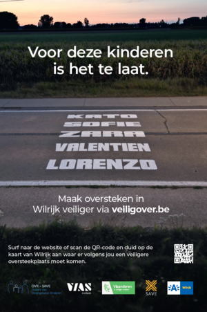 Beeld van de campagne Veilig Over. Beeld van de campagne Veilig Over.